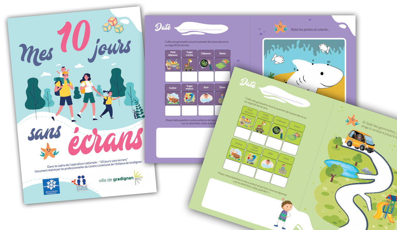 Mise en page et création d'illustrations pour un livret destiné aux parents des enfants de la crèche communale de la ville de Gradignan (33)